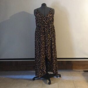 Cheetah print high low dress